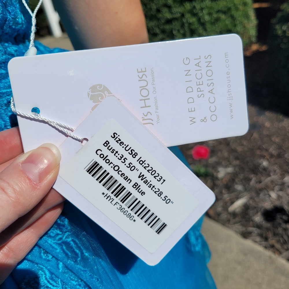 Ocean Blue Prom Dress - Picture 6 of 13